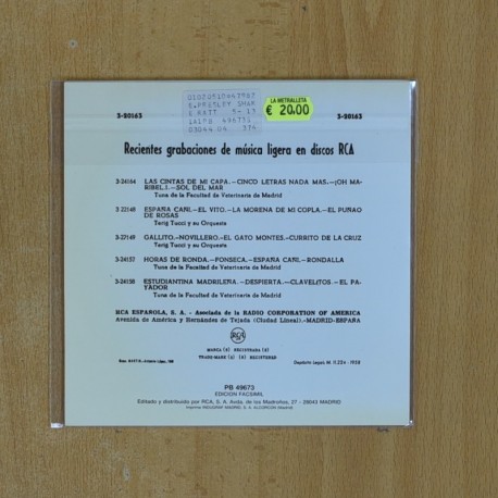 ELVIS PRESLEY - EL ROCK AND ROLL DE ELVIS PRESLEY - EP