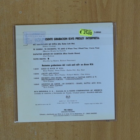 ELVIS PRESLEY - ELVIS PRESLEY Y EL ROCK AND ROLL - EP