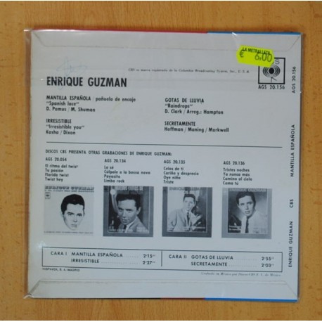 ENRIQUE GUZMAN - MANTILLA ESPAÃOLA + 3 - EP