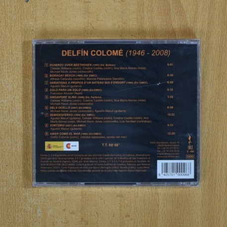 DELFIN COLOME - SPANISH COMPOSERS OF TODAY - CD