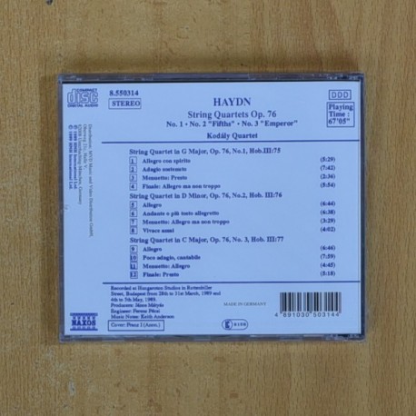 HAYDN - STRING QUARTETS - CD