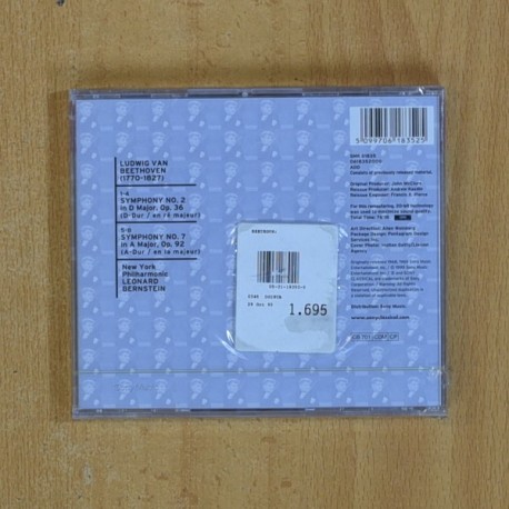 BEETHOVEN - SYMPHONYE NO 2 - CD