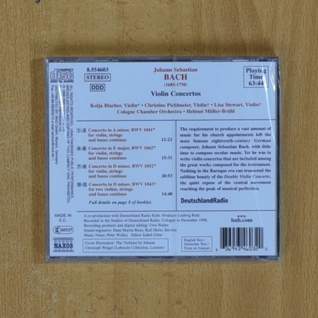 BACH - VIOLIN CONCERTOS - CD