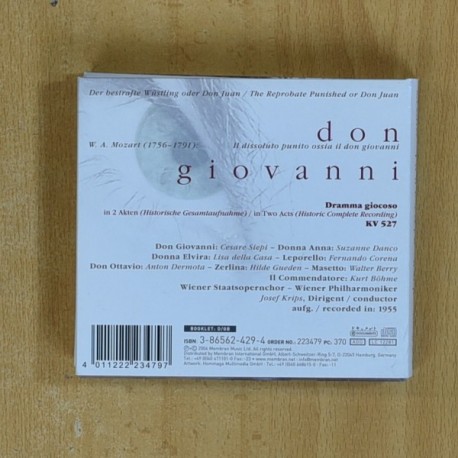 MOZART - DON GIOVANNI - CD