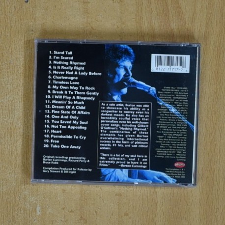 BURTON CUMMINGS - THE BURTON CUMMINGS COLLECTION - CD