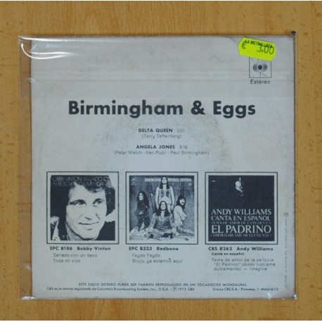 DELTA QUEEN - BIRMINGHAM & EGGS - ANGELA JONES - SINGLE
