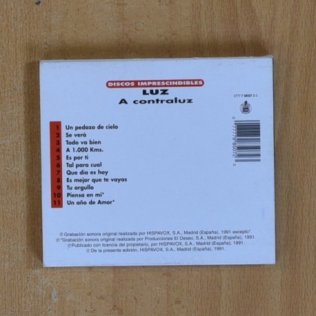 LUZ - A CONTRALUZ - CD