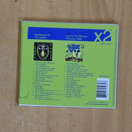 THE BYRDS - SWEETHEART OF THE RODEO / LIVE AT THE FILLMORE FEBRUARY 1969 - CD