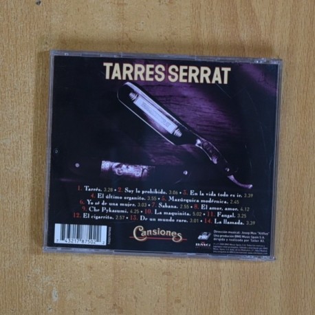 JOAN MANUEL SERRAT - TARRES SERRAT CANSIONES - CD