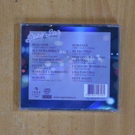 ISABEL ALVAREZ / IÃAKI SALVADOR / ANDREAS PRITTWITZ - BEALL SOIR - CD