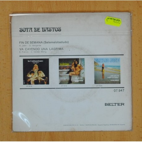 SOTA DE BASTOS - FIN DE SEMANA / VA CAYENDO UNA LAGRIMA - SINGLE
