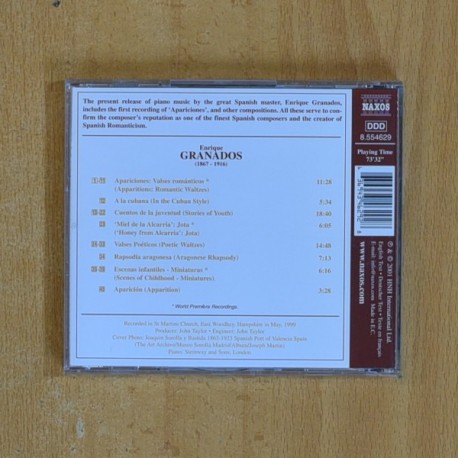 GRANADOS - PIANO MUSIC VOL 4 - CD
