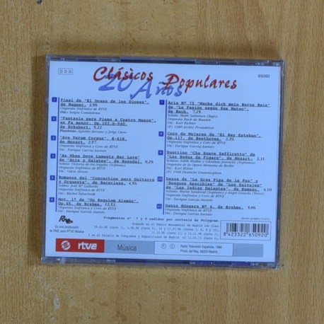 VARIOS - CLASICOS POPULARES 20 AÑOS - CD