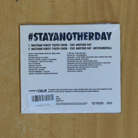 WALTHAM FOREST YOUTH CHOIR WITH TONY MORTIMER - STAY ANOTHER DAY - CD