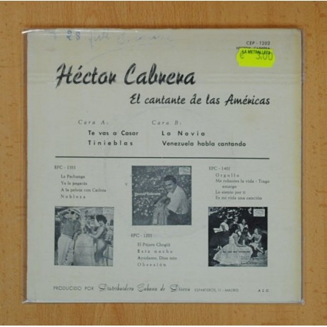 HECTOR CABRERA - LA NOVIA / TE VAS A CASAR - SINGLE