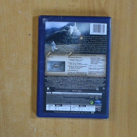 EL SEÑOR DE LOS ANILLOS EL RETORNO DEL REY - DVD