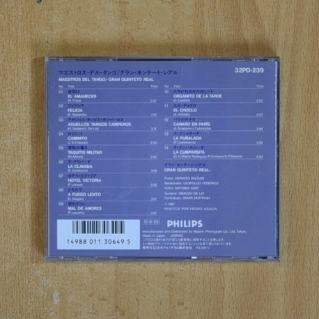 NUEVO GRAN QUINTETO REAL - MAESTROS DEL TANGO - CD