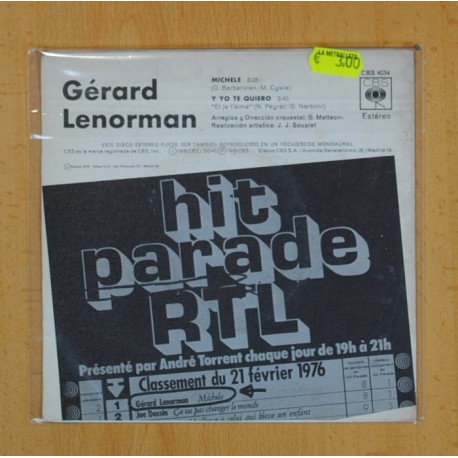 GERARD LENORMAN - MICHELE / Y YO TE QUIERO - SINGLE