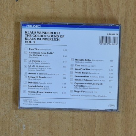 KLAUS WUNDERLICH - THE GOLDEN SOUND OF KLAUS WUNDERLICH VOL 2 - CD