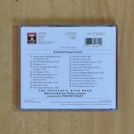 SOUSA - A GRAND SOUSA CONCERT - CD