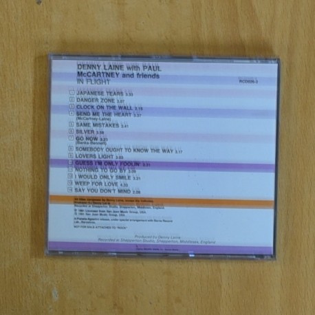 DENNY LAINE WITH PAUL MCCARTNEY AND FRIENDS - IN FLIGHT - CD