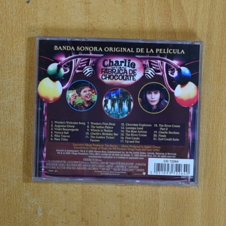 DANNY ELFMAN - CHARLIE Y LA FABRICAA DE CHOCOLATE - CD