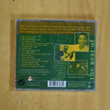 SHAHIN & SEPHER - EAST / WEST HIGHWAY - CD
