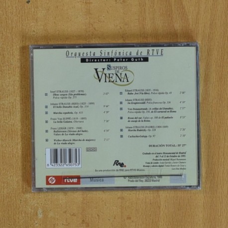 PETER GUTH - SUSPIROS DE VIENA - CD