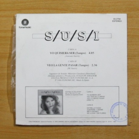 SUSI - YO QUISIERA SER / VEO LA GENTE PASAR - SINGLE