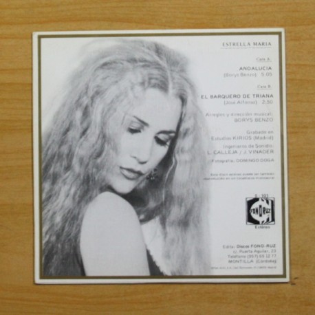 ESTRELLA MARIA - ANDALUCIA / EL BARQUERO DE TRIANA - SINGLE