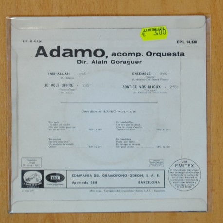 ADAMO - INCH ALLAH + 3 - EP