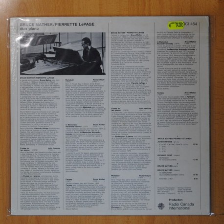 BRUCE MATHER / PIERRETTE LEPAGE - DUO PIANO - LP