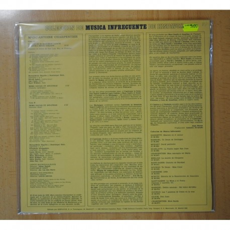 CHARPENTIER - MORS SAULIS ET JONATHAE - LP