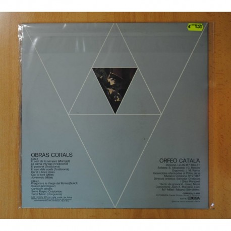 LLUIS M. MILLET - ORFEO CATALA OBRAS CORALS - LP