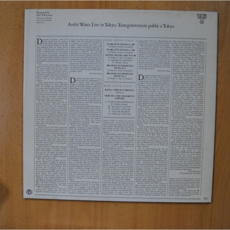 ANDRE WATTS - LIVE IN TOKYO - LP