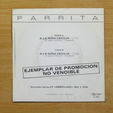 PARRITA - A LA NIÃA CECILIA - SINGLE