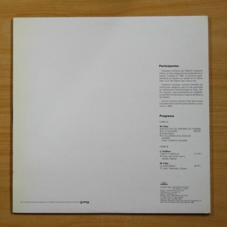 VARIOS - HOMENAJE CONMEMORATIVO AL TEATRO REAL EN SU XXII ANIVERSARIO - GATEFOLD - LP