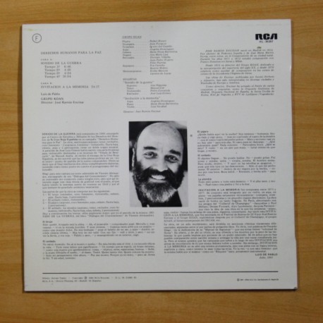 LUIS DE PABLO / GRUPO KOAN - DERECHOS HUMANOS PARA LA PAZ - LP