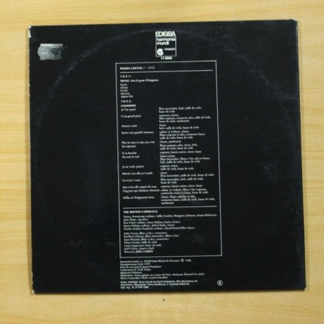 PIERRE CERTON - CHANSONS / MESSE SUS LE PONT D´AVIGNON - GATEFOLD - LP
