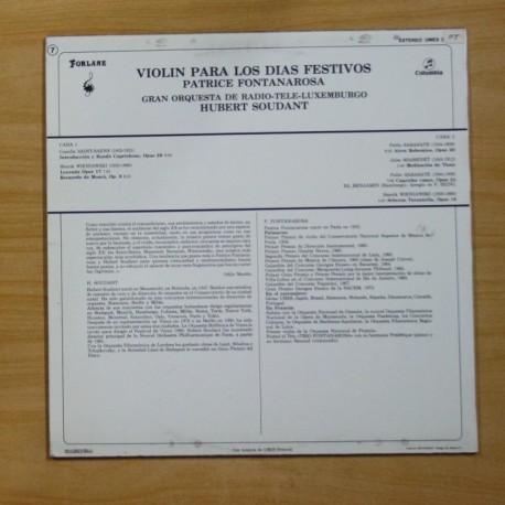 PATRICE FONTANAROSA - VIOLON POUR LES JOURS DE FETE - LP