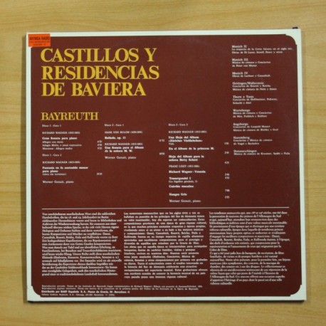 VARIOS - CASTILLOS Y RESIDENCIAS DE BAVIERA BAYREUTH - GATEFOLD - 2 LP