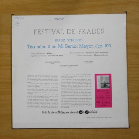 SCHUBERT - FESTIVAL DE PRADES - LP