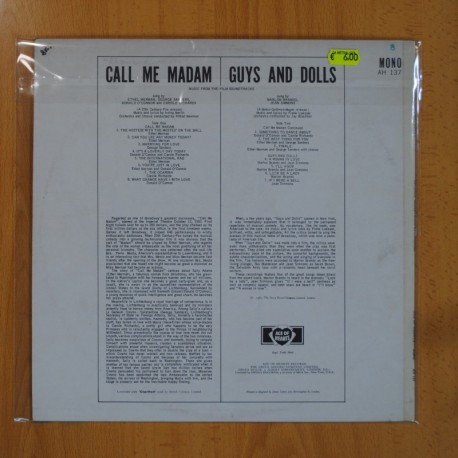 VARIOS - CALL ME MADAM / GUYS & DOLLS - BSO - LP