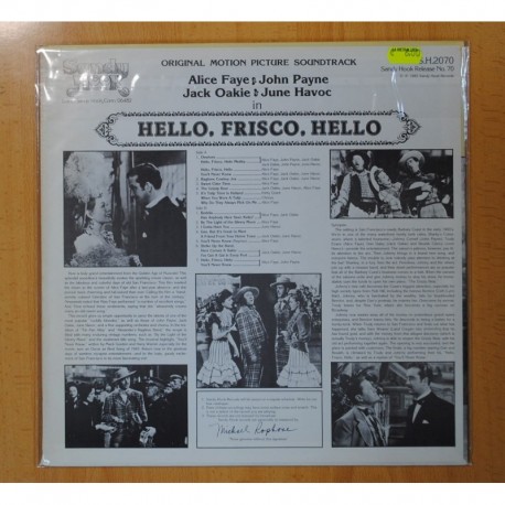 HELLO, FRISCO, HELLO B.S.O. - VARIOS - LP