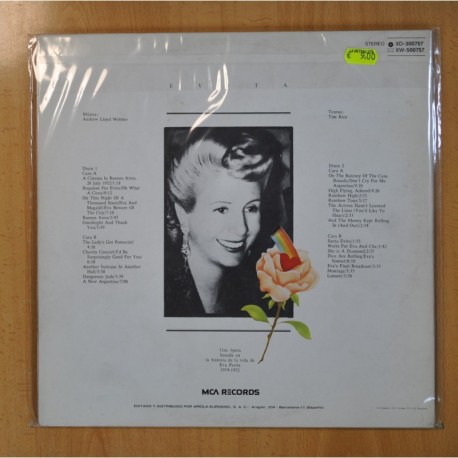 ANDREW LLOYS WEBBER / TIM RICE - EVITA - GATEFOLD - 2 LP