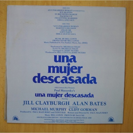 BILL CONTI - BSO UNA MUJER DESCASADA - LP