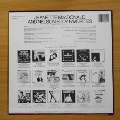 JEANETTE MACDONALD / NELSON EDDY - FAVORITES - LP