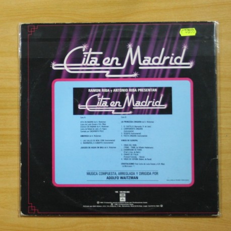ORQUESTA ADOLFO WAITZMAN - CITA EN MADRID - GATEFOLD - LP