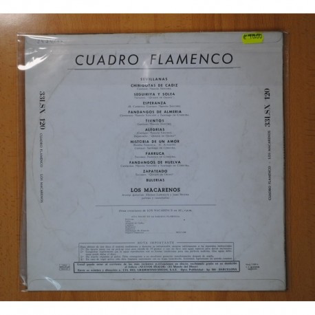 LOS MACARENOS - CUADRO FLAMENCO - LP