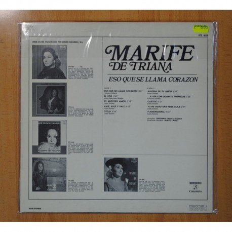 MARIFE DE TRIANA - ESO QUE SE LLAMA CORAZON - LP